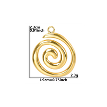 Load image into Gallery viewer, Large Spiral Charm