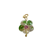Load image into Gallery viewer, Clear Handmade Glass Flower Charm