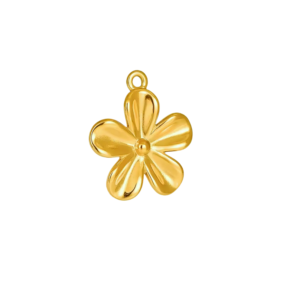 Extra Large Golden Flower Charm
