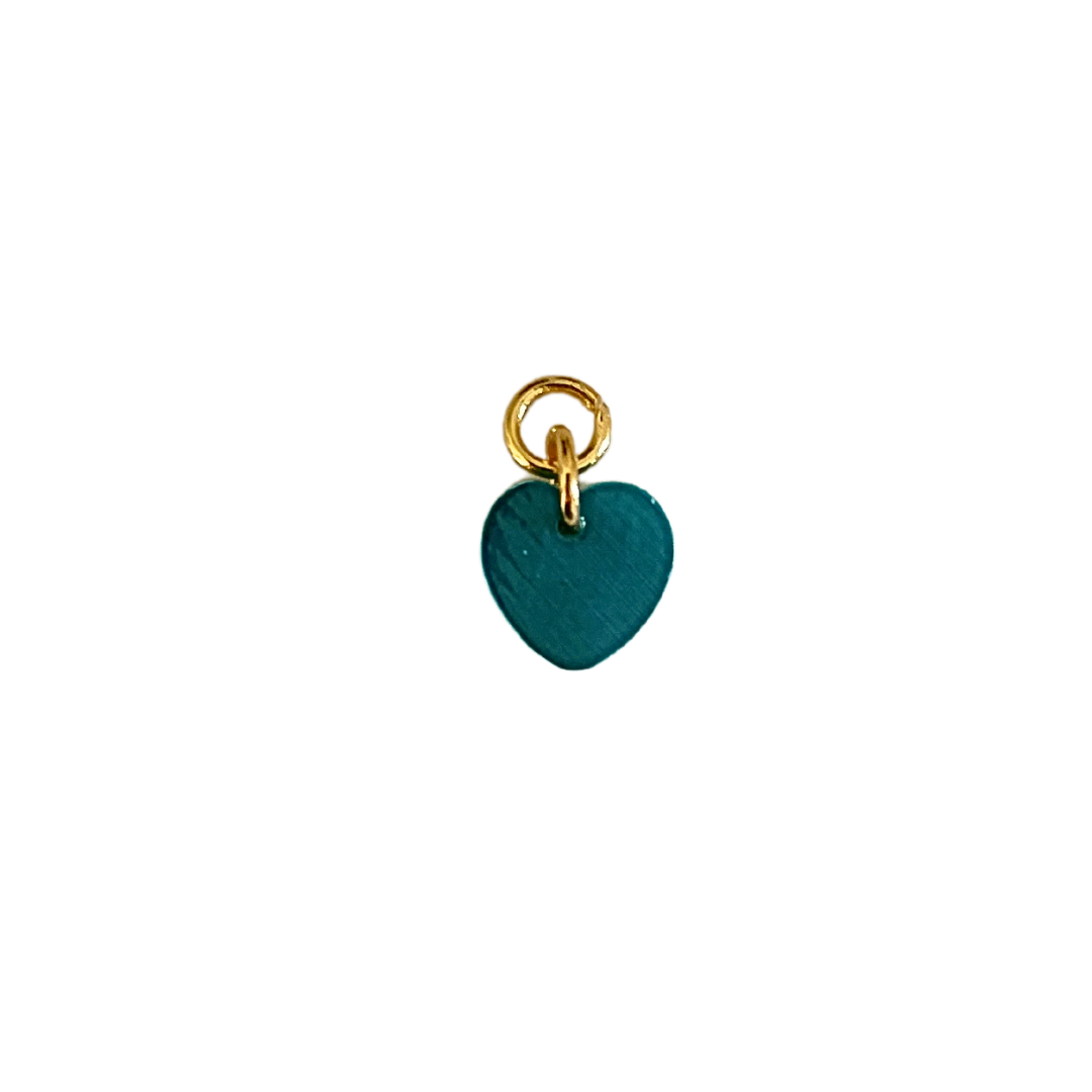Teal Heart Charm