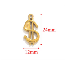 Load image into Gallery viewer, Large Dollar Sign Charm
