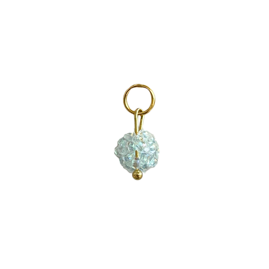 Mini Beaded Crystal Ball Charm